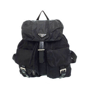 PRADA Two Pocket Tessuto Backpack Rucksack Daybag Black